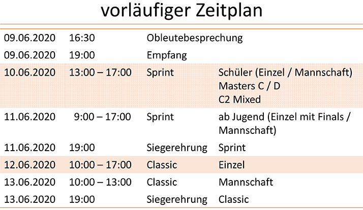 Zeitplan